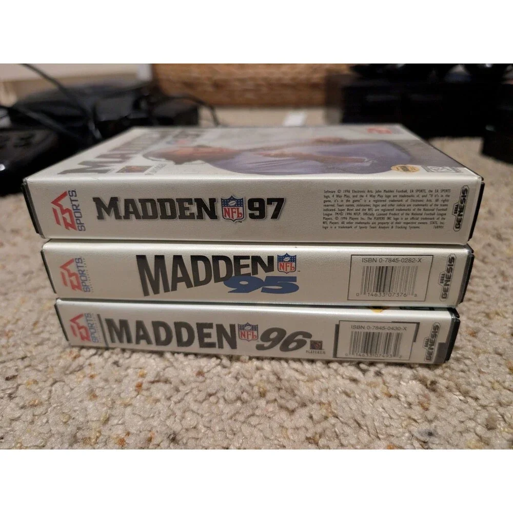 Sega Genesis Madden Game Lot Of 3: Madden 95, Madden 96, Madden 97